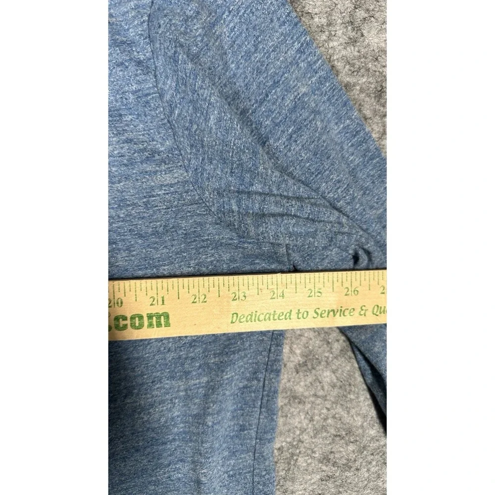 Polo Ralph Lauren Crew Neck T Shirt Men XL Heather Blue White Pony Long Sleeve